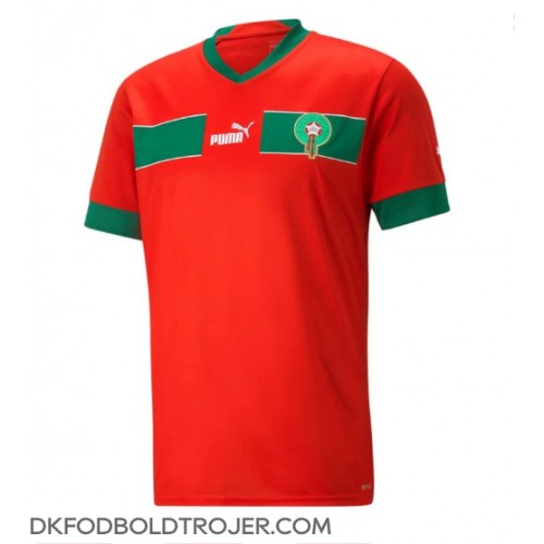 Billige Marokko Hjemmebane Fodboldtrøjer VM 2022 Kortærmet